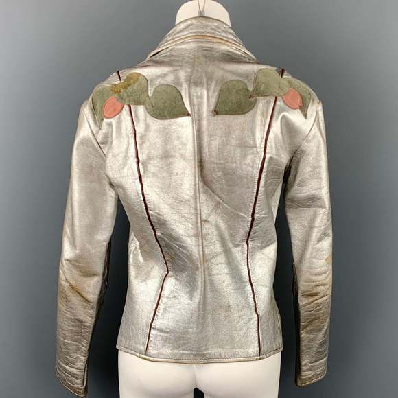 Vintage EAST WEST MUSICAL INSTRUMENTS Janti Silver Hand Painted Applique Jacket - Picture 8 of 14